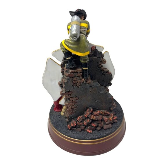 Bradford Exchange “Courage Under Fire” Limited Edition Firefighter Statue 10" - Picture 4 of 8